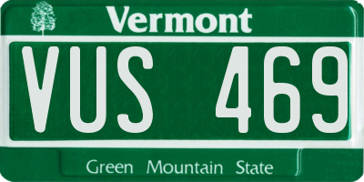 VT license plate VUS469