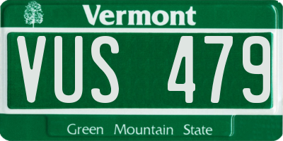 VT license plate VUS479