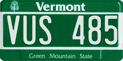 VT license plate VUS485