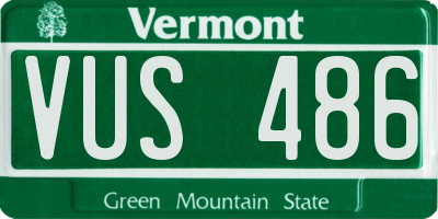 VT license plate VUS486