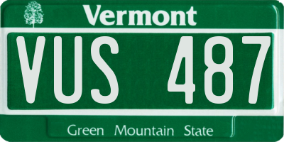 VT license plate VUS487