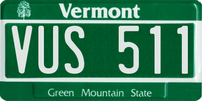 VT license plate VUS511