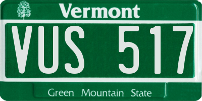 VT license plate VUS517