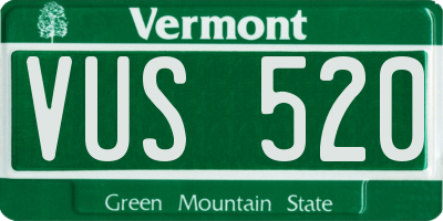 VT license plate VUS520