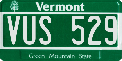 VT license plate VUS529
