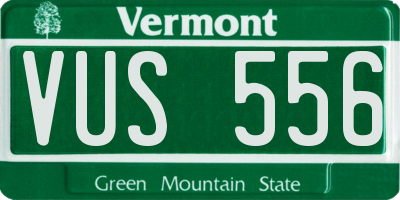 VT license plate VUS556