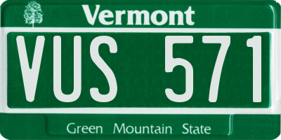 VT license plate VUS571