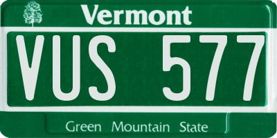 VT license plate VUS577