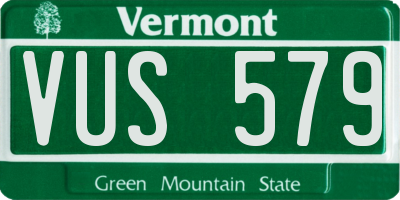 VT license plate VUS579