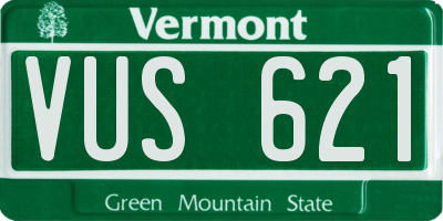 VT license plate VUS621