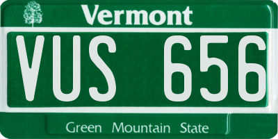 VT license plate VUS656