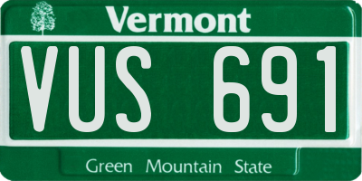 VT license plate VUS691