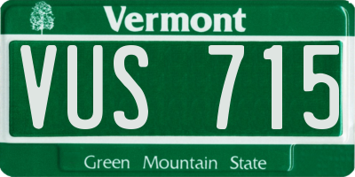 VT license plate VUS715