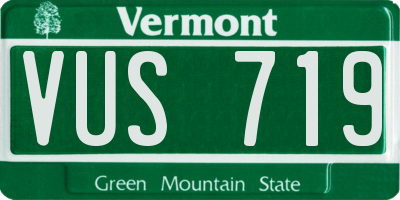 VT license plate VUS719