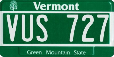 VT license plate VUS727