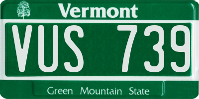 VT license plate VUS739