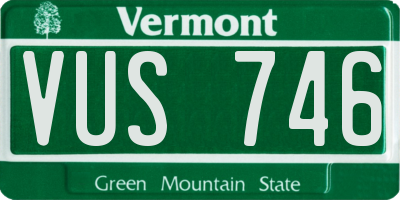 VT license plate VUS746