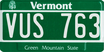 VT license plate VUS763