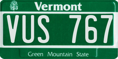 VT license plate VUS767