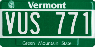 VT license plate VUS771