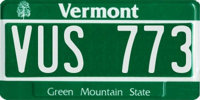 VT license plate VUS773