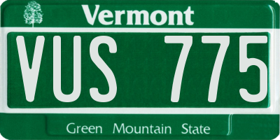 VT license plate VUS775