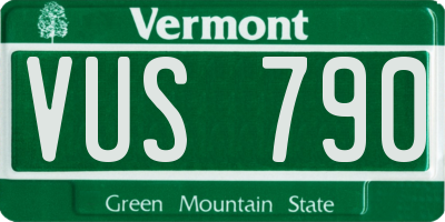 VT license plate VUS790