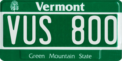 VT license plate VUS800