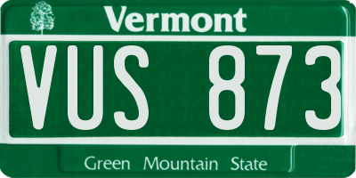 VT license plate VUS873