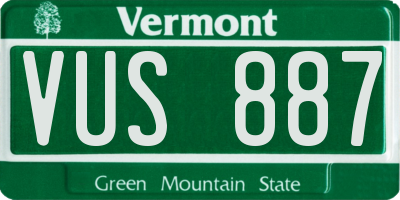 VT license plate VUS887