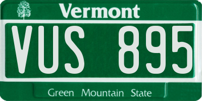 VT license plate VUS895