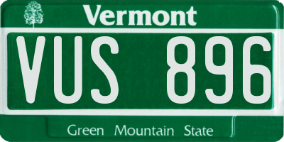 VT license plate VUS896