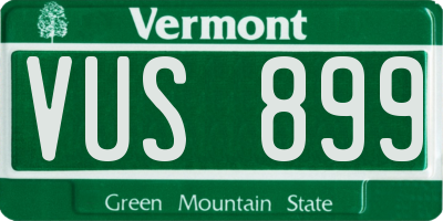 VT license plate VUS899