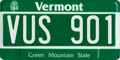 VT license plate VUS901