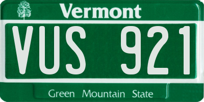 VT license plate VUS921