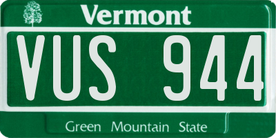 VT license plate VUS944