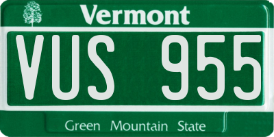 VT license plate VUS955