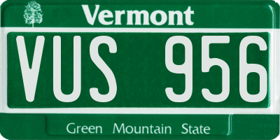 VT license plate VUS956
