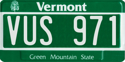 VT license plate VUS971