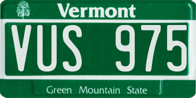 VT license plate VUS975