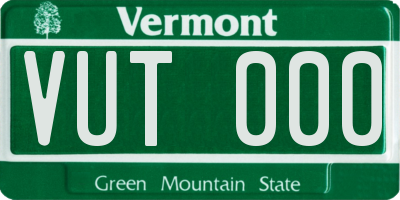 VT license plate VUT000