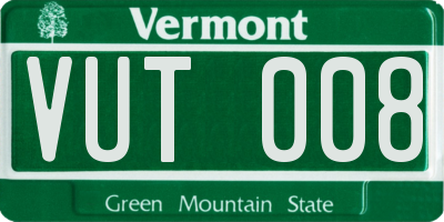 VT license plate VUT008