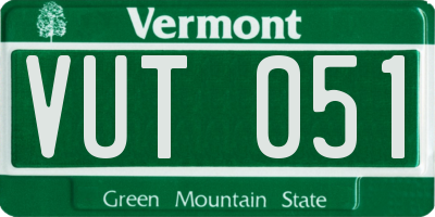 VT license plate VUT051