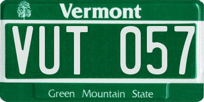 VT license plate VUT057