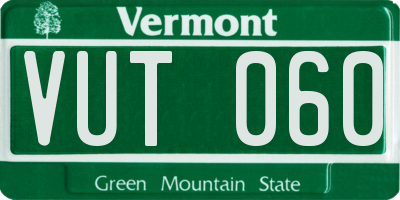VT license plate VUT060