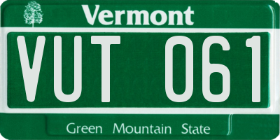 VT license plate VUT061