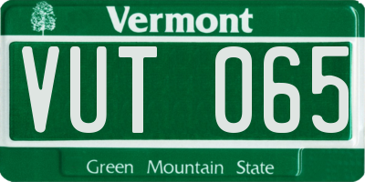 VT license plate VUT065