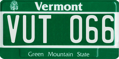 VT license plate VUT066