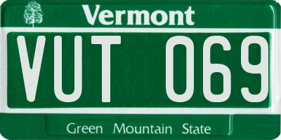 VT license plate VUT069