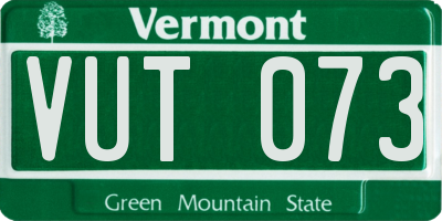 VT license plate VUT073